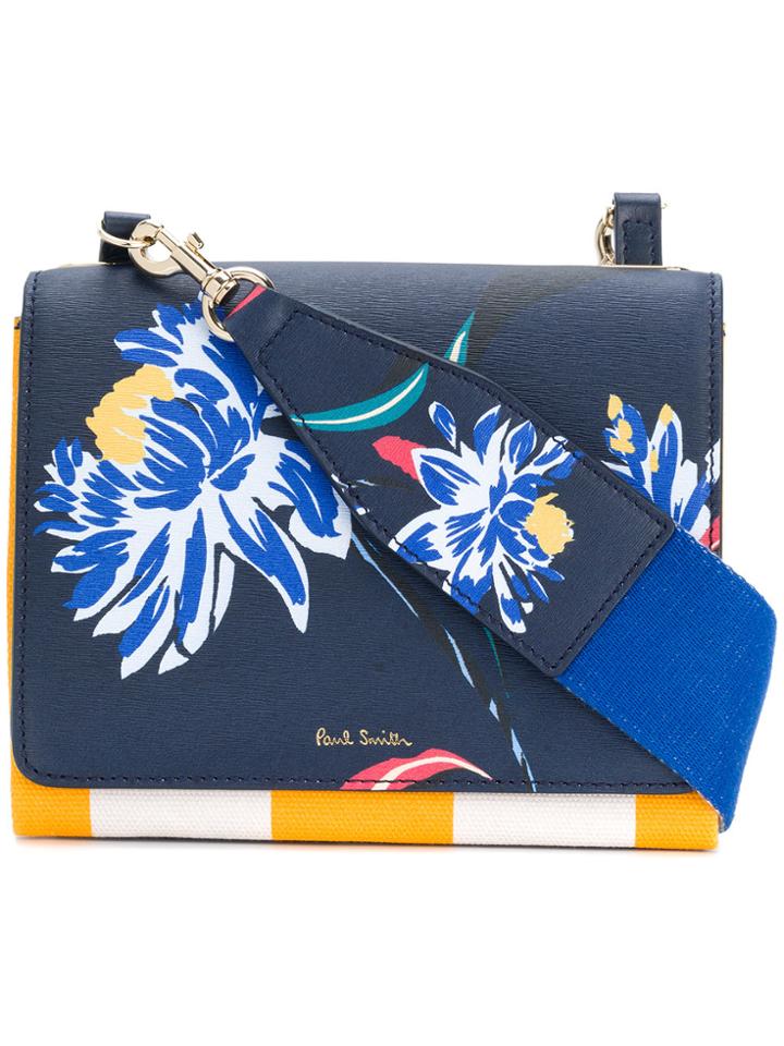 Paul Smith Pacific Rose Print Cross-body Bag - Blue