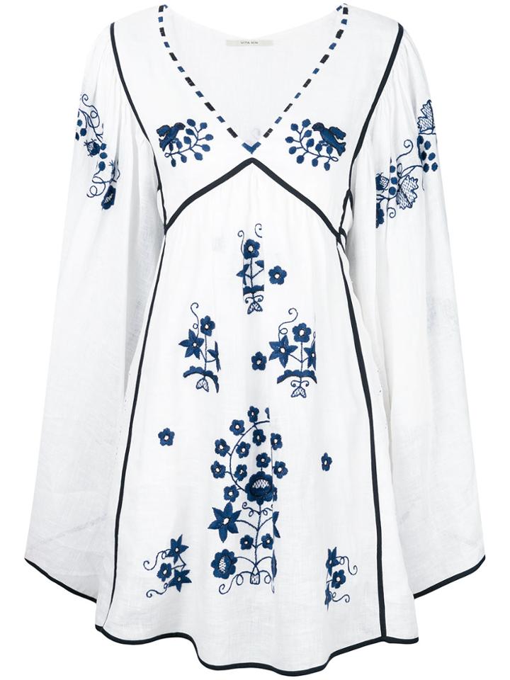 Vita Kin Embroidered Bohemian Style Dress - White