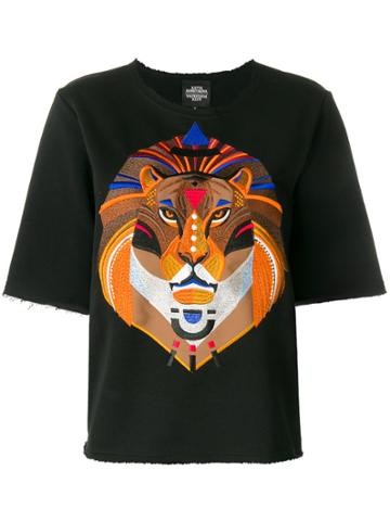 Katya Dobryakova Lion Print T-shirt - Black