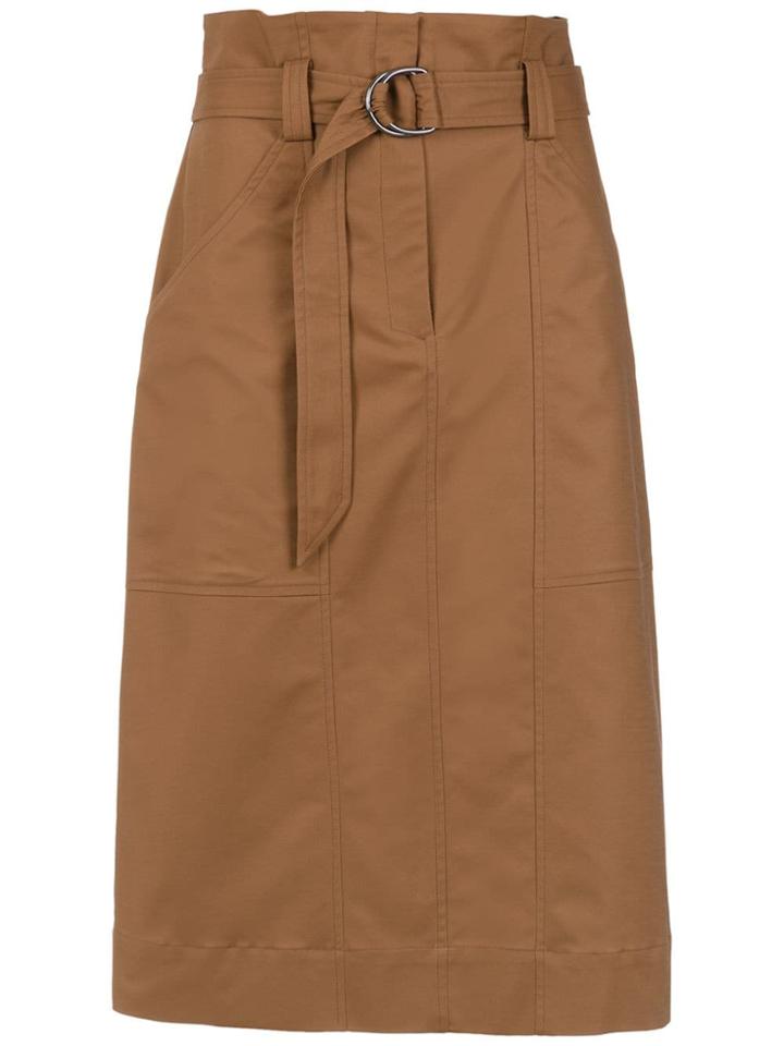 Andrea Marques Clochard Midi Skirt - Brown