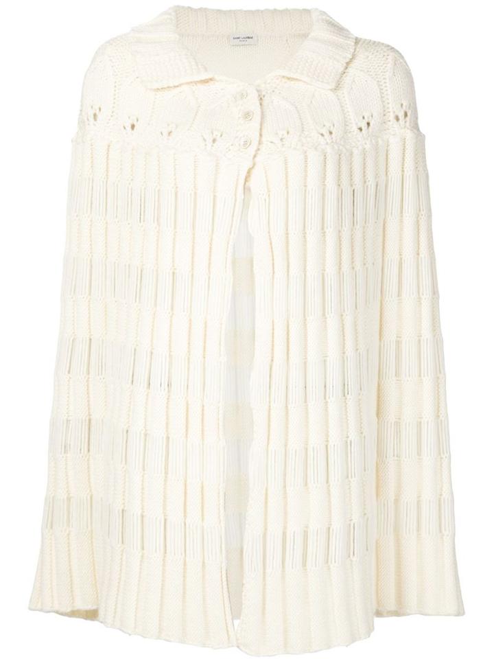 Saint Laurent Ribbed Knit Cape