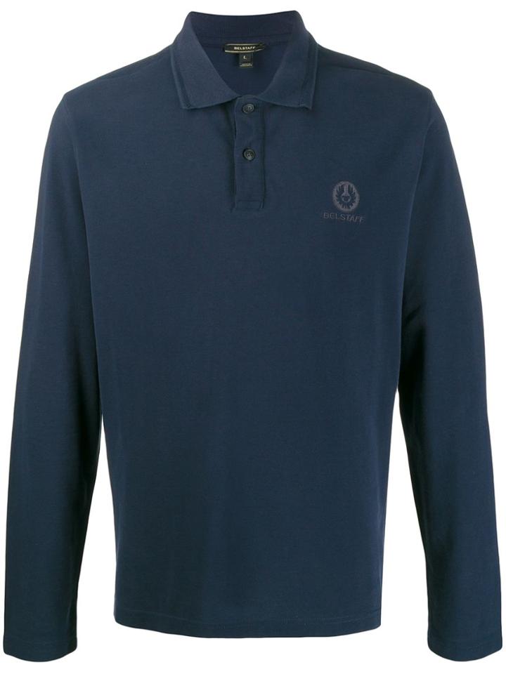 Belstaff Knitted Polo Shirt - Blue