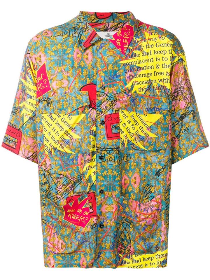 Vivienne Westwood Print Mix Shirt - Blue