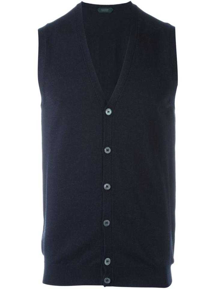 Zanone Sleeveless V-neck Cardigan