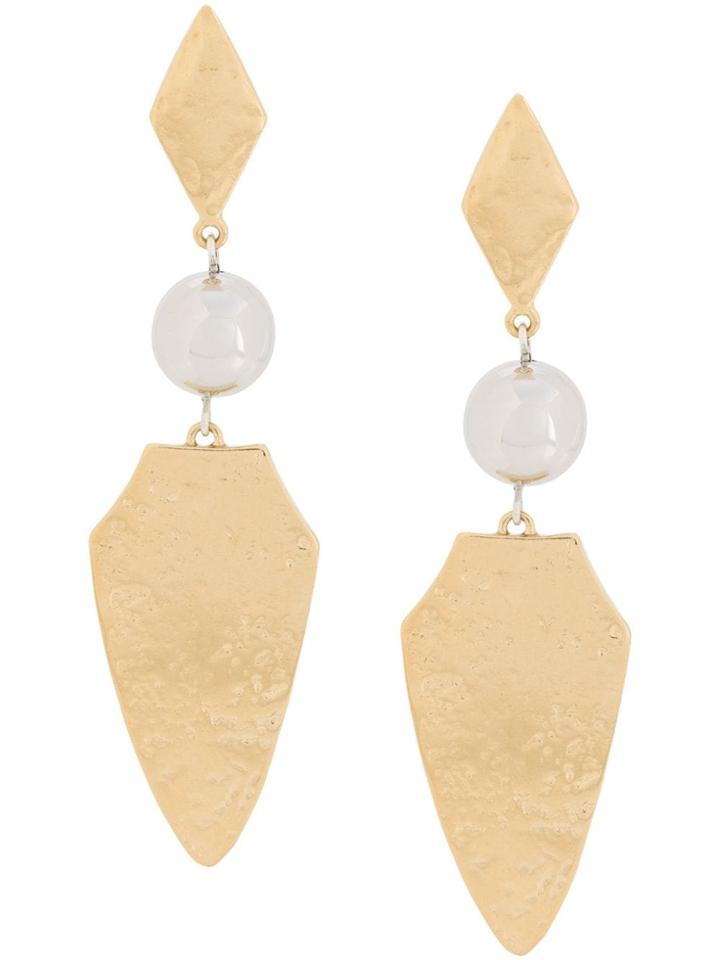 Isabel Marant Two-toned Drop Earrings - Gold