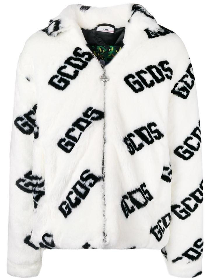 Gcds All Over Logo Jacket - White