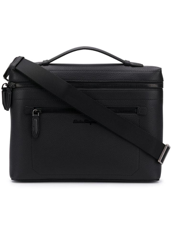 Salvatore Ferragamo Logo Crossbody Bag - Black