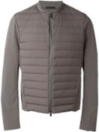 Armani Collezioni Padded Panel Jacket, Men's, Size: 56, Grey, Spandex/elastane/polyamide/feather Down