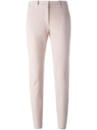 Joseph Cropped Skinny Trousers, Women's, Size: 42, Pink/purple, Viscose/cotton/spandex/elastane/acetate