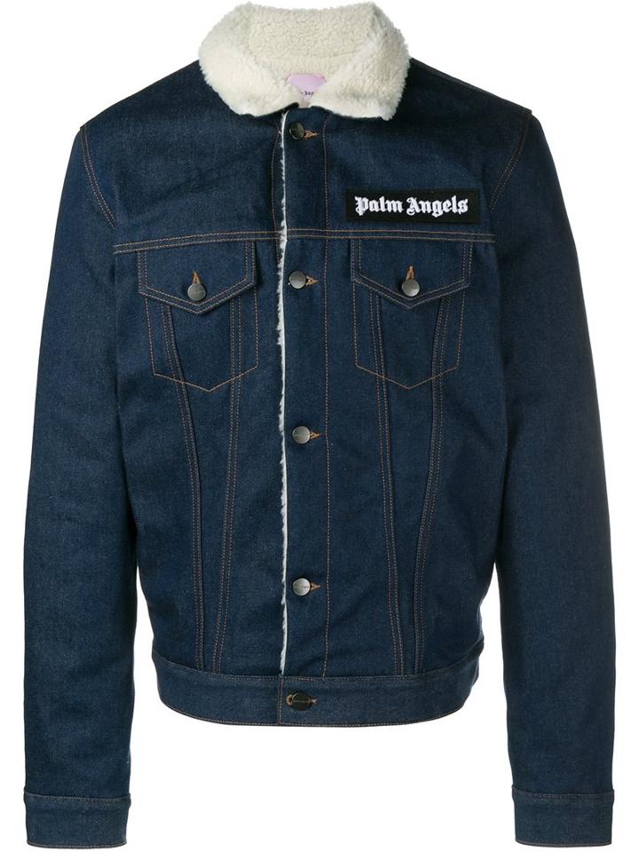 Palm Angels Denim Jacket, Men's, Size: Xl, Blue, Cotton/polyester/acrylic