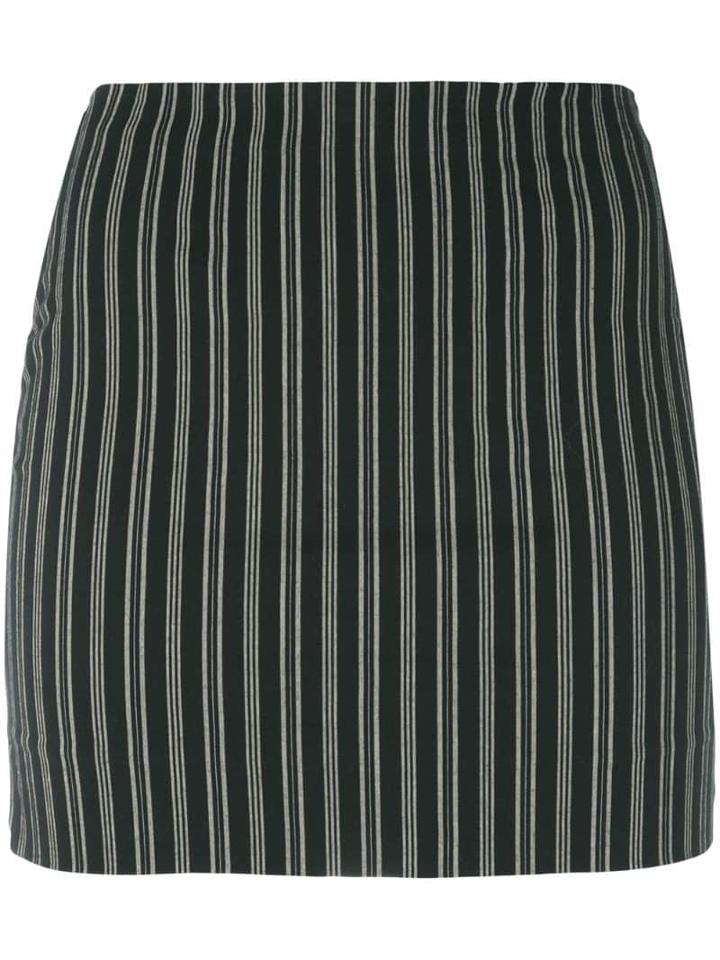 Romeo Gigli Pre-owned Striped Mini-skirt - Black