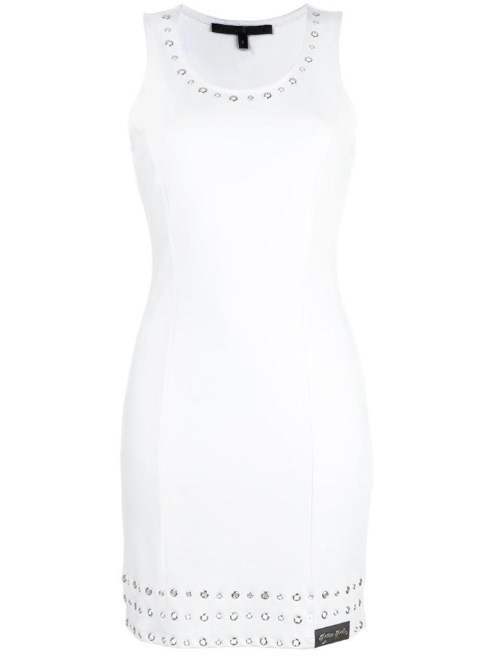 Philipp Plein Consus Mini Dress, Women's, Size: Medium, White, Polyester/viscose/spandex/elastane