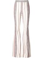 Derek Lam 10 Crosby Flared Tapestry Trousers, Women's, Size: 2, White, Cotton