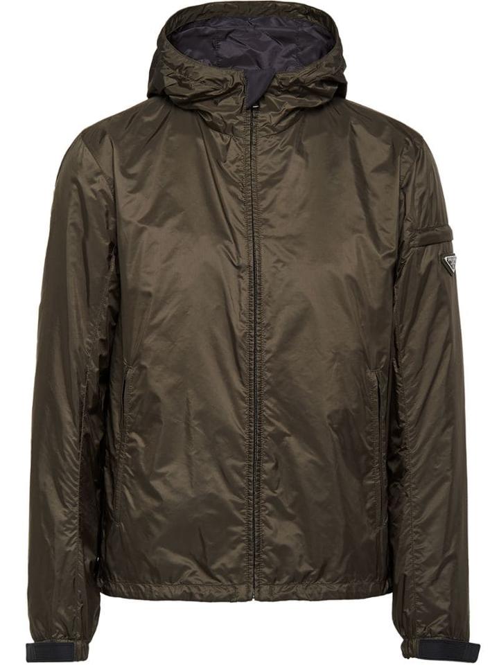 Prada Hooded Wind Breaker Jacket - Green