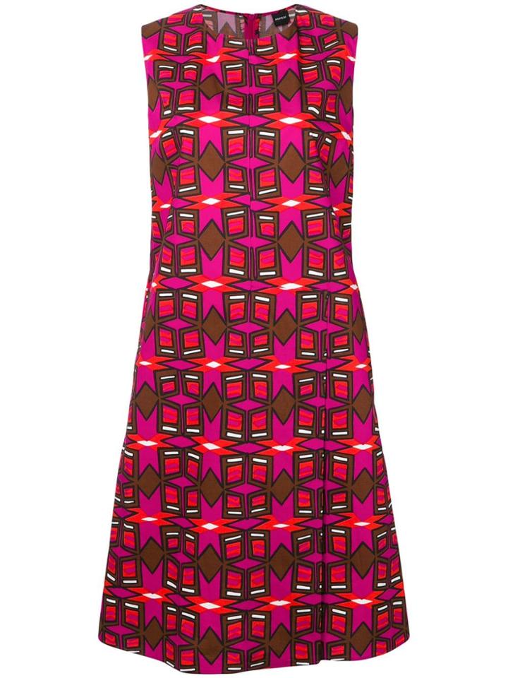 Aspesi Printed Shift Dress - Pink