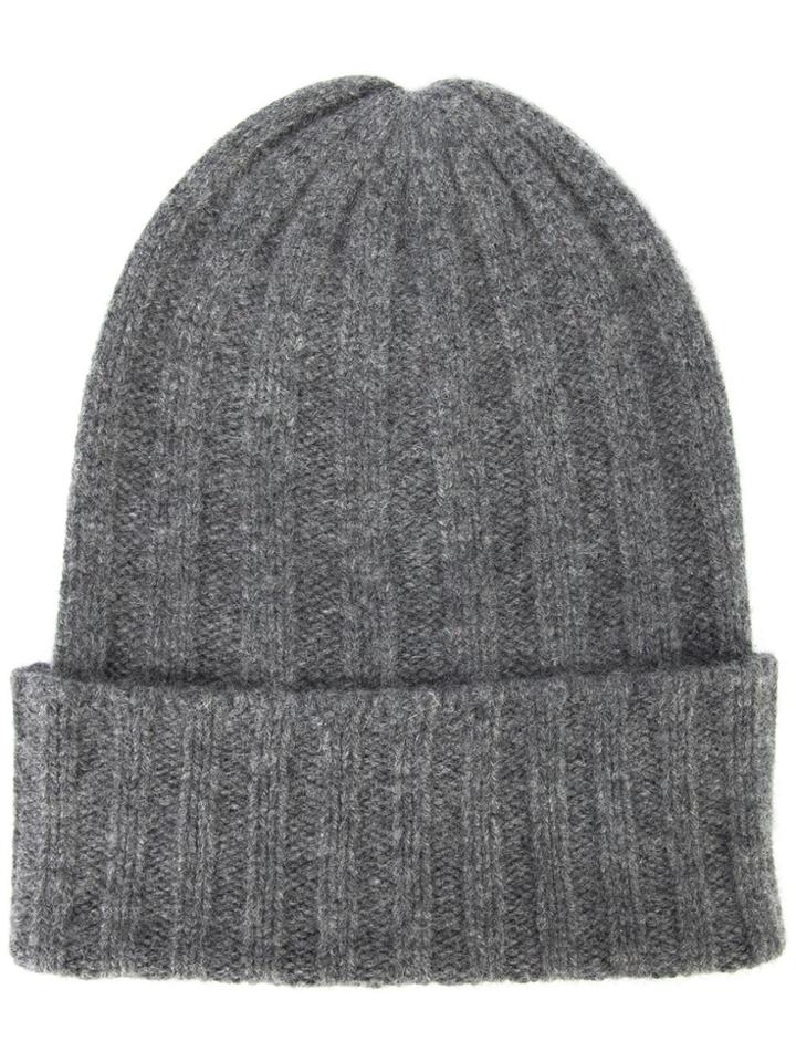 The Elder Statesman 'short Bunny Echo' Beanie - Grey