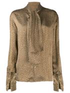 Céline Pre-owned 1980/1990's Leopard Print Blouse - Brown