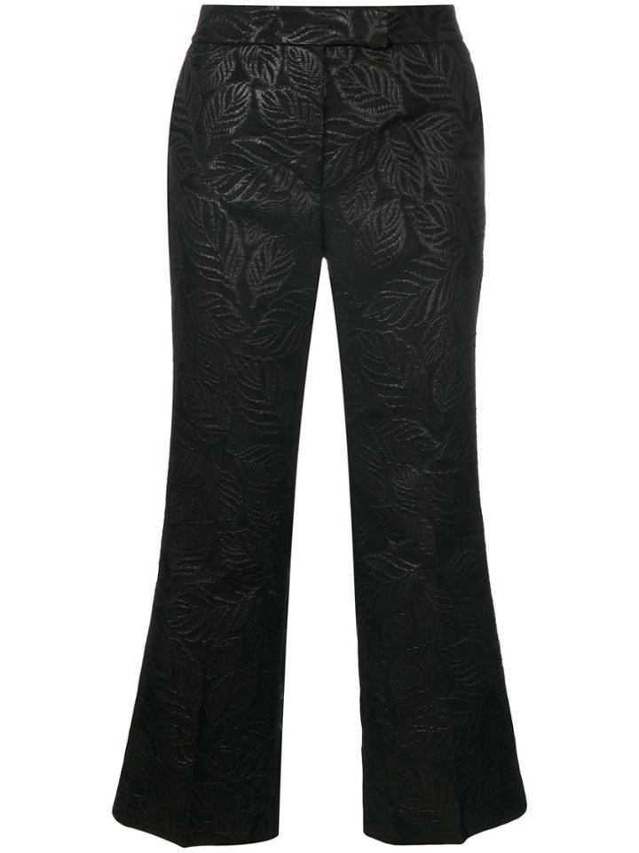 Essentiel Antwerp Textured Cropped Trousers - Black