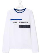 Karl Lagerfeld Kids Teen Printed T-shirt - White
