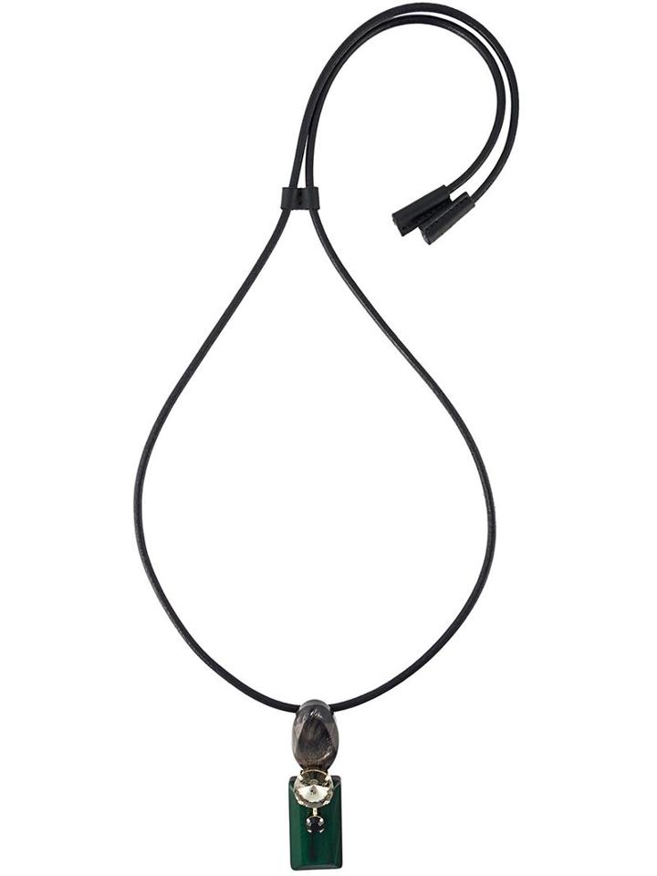 Marni Stone Pendant Necklace, Women's, Black