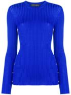 Versace Side Button Jumper - Blue