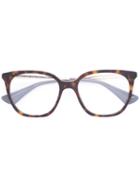 Prada Eyewear Tortoiseshell Glasses, Brown, Acetate/metal
