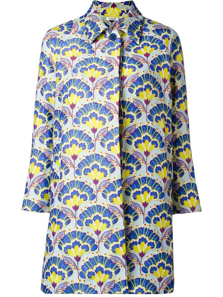 P.a.r.o.s.h. Polline Floral Coat, Women's, Size: Xs, Yellow, Polyester/polyamide
