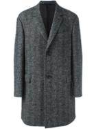 Lanvin Long Sleeved Overcoat, Men's, Size: 50, Grey, Nylon/viscose/wool