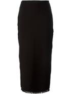 Christian Dior Vintage Bobble Trim Pencil Skirt, Women's, Size: 42, Brown