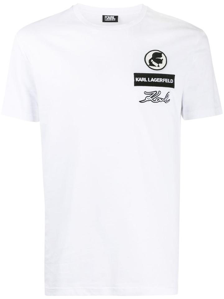 Karl Lagerfeld Logo Patch T-shirt - White