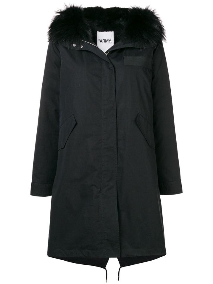 Yves Salomon Army Long Parka - Black