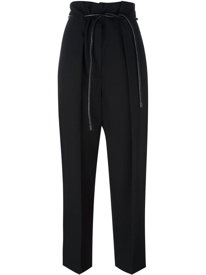 3.1 Phillip Lim Tie High Waist Trousers - Black