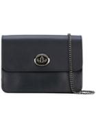 Coach - Buckled Satchel Bag - Women - Calf Leather - One Size, Black, Calf Leather