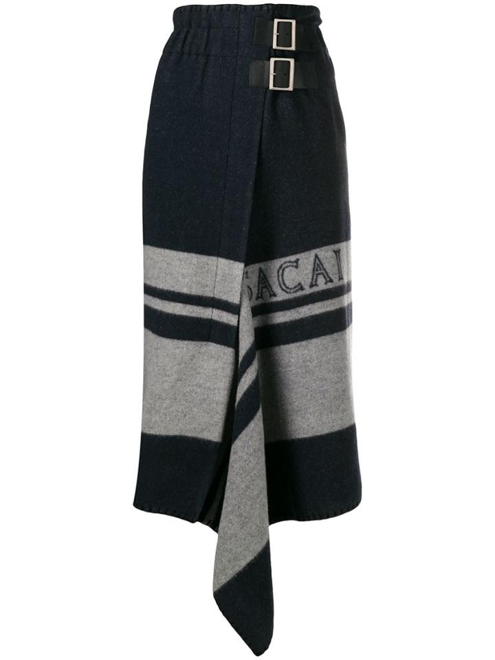 Sacai Buckle Detail Skirt - Blue