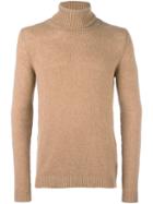 Roberto Collina Roll Neck Jumper, Men's, Size: 52, Nude/neutrals, Nylon/camel Hair/merino