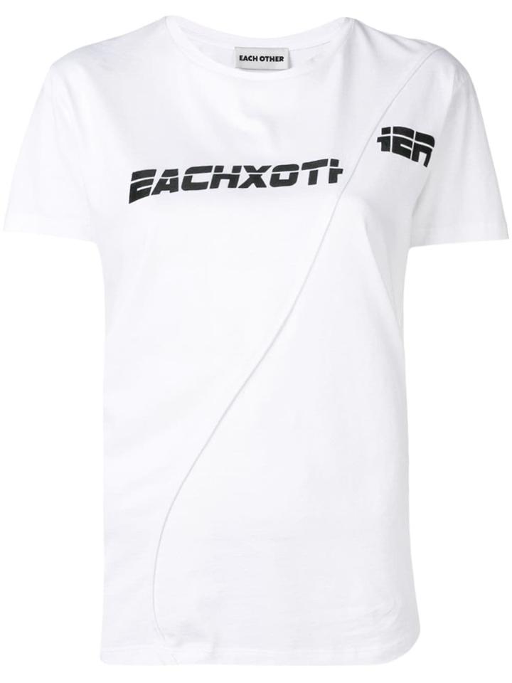 Each X Other Deconstructed Logo T-shirt - White