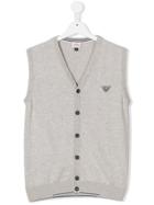 Armani Junior Chest Logo Gilet - Nude & Neutrals