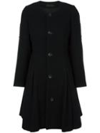 Comme Des Garçons Vintage Collarless Flare Coat, Women's, Size: Small, Black