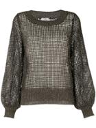 We Are Kindred Macy Sheer Knit Jumper - Brown