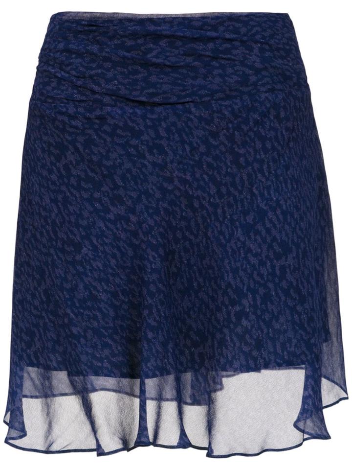 Tufi Duek Printed A-line Skirt - Blue