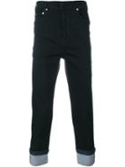 Neil Barrett Cuffed Jeans, Men's, Size: 36, Black, Cotton/spandex/elastane