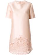 Stella Mccartney Embroidered Hem Dress, Women's, Size: 42, Pink/purple, Cotton/polyester/silk
