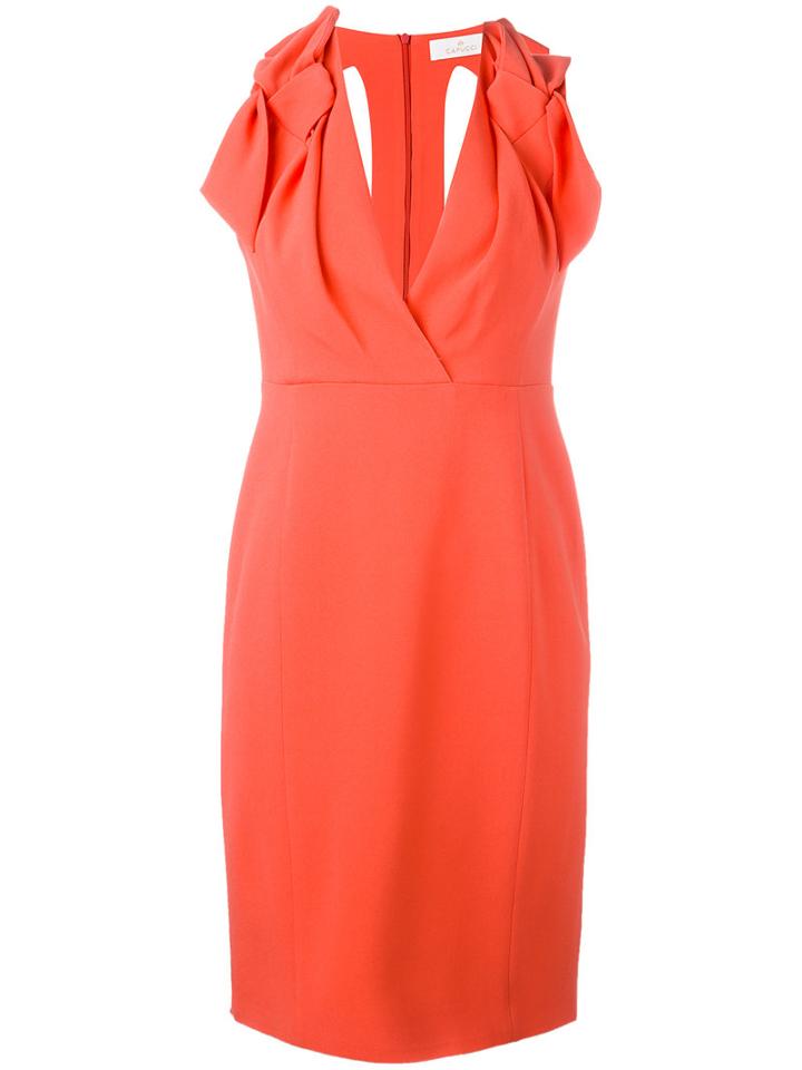 Capucci - Open Back Dress - Women - Polyester/spandex/elastane/acetate/viscose - 44, Pink/purple, Polyester/spandex/elastane/acetate/viscose