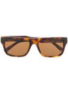 Ermenegildo Zegna Square Framed Sunglasses - Brown