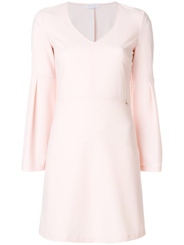 Patrizia Pepe V-neck A-line Dress - Pink & Purple