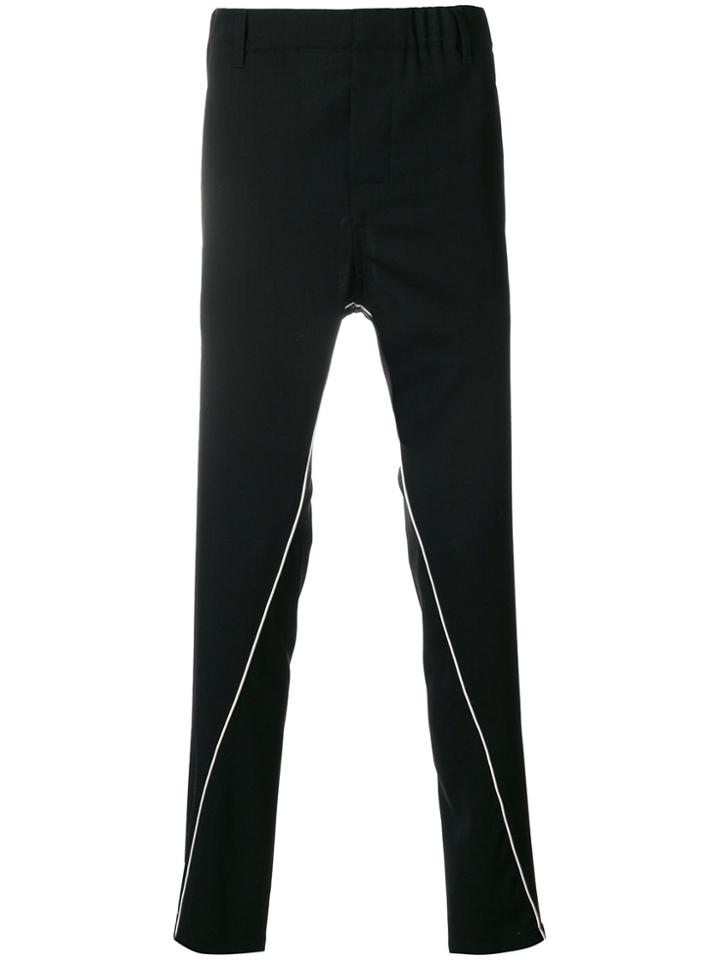 Ann Demeulemeester Icon Piped Skinny Tailored Track Pants - Black