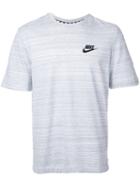 Nike Logo Print T-shirt, Men's, Size: Large, Grey, Cotton