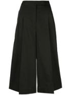 Des Prés Cropped Wide Leg Trousers - Black