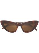 Saint Laurent Eyewear Cat-eye Tinted Sunglasses - Brown