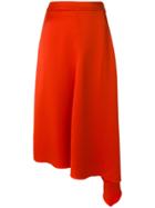 Msgm Asymmetric Skirt - Red